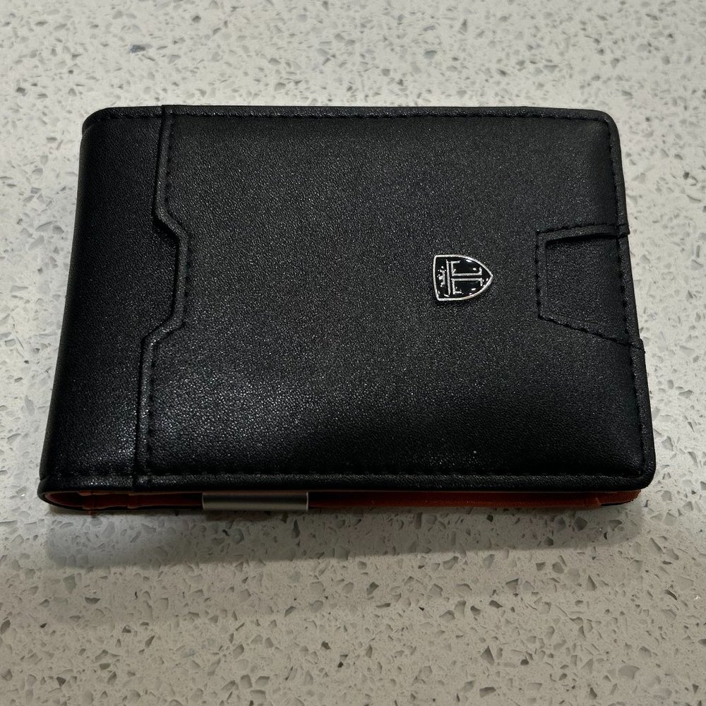Slim Bifold with RFID Blocking, Money Clip, ID Window Genuine Leather Wallet